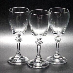 3 Schott Zwiesel Contour Cordial Glasses 5" sculpted stem 3oz schnapps cocktail